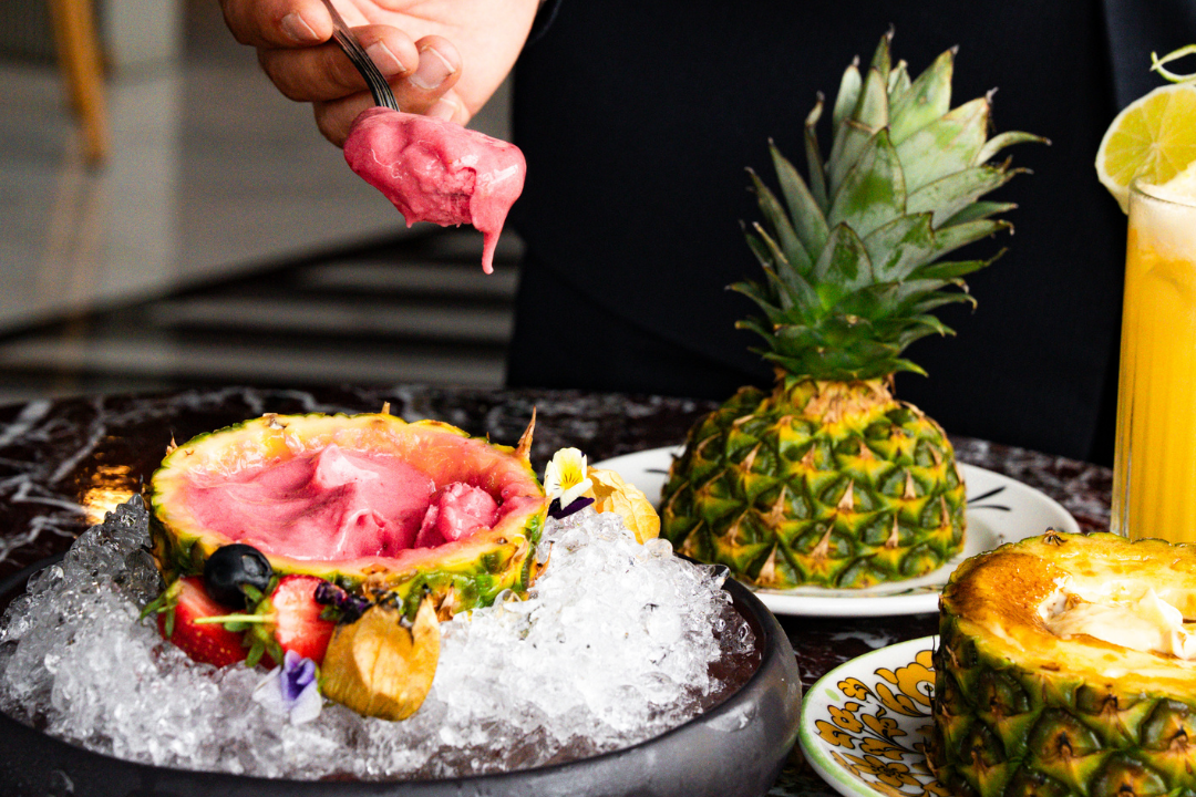Creme Brulee on a Pineapple Bed