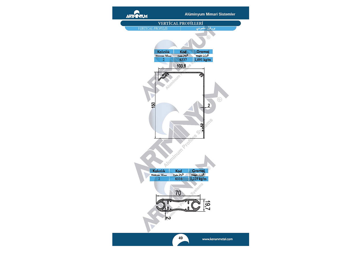 Zip Wintend Vertical Profilleri