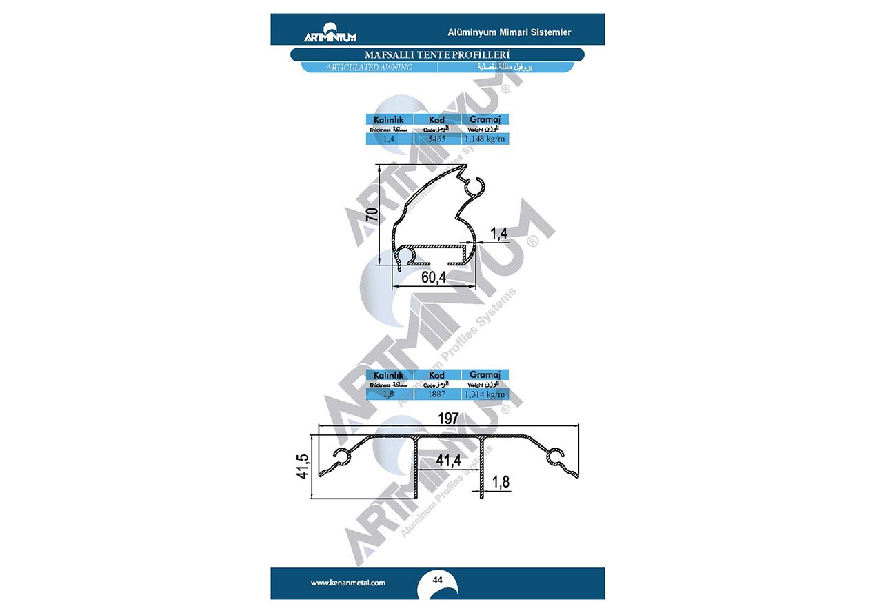 Awning Profiles