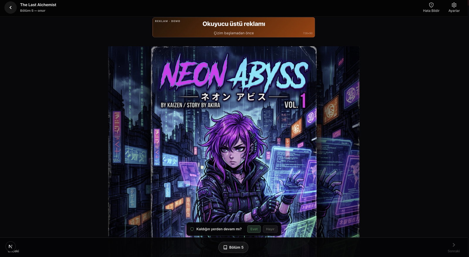 SpandToon okuyucu ekranı