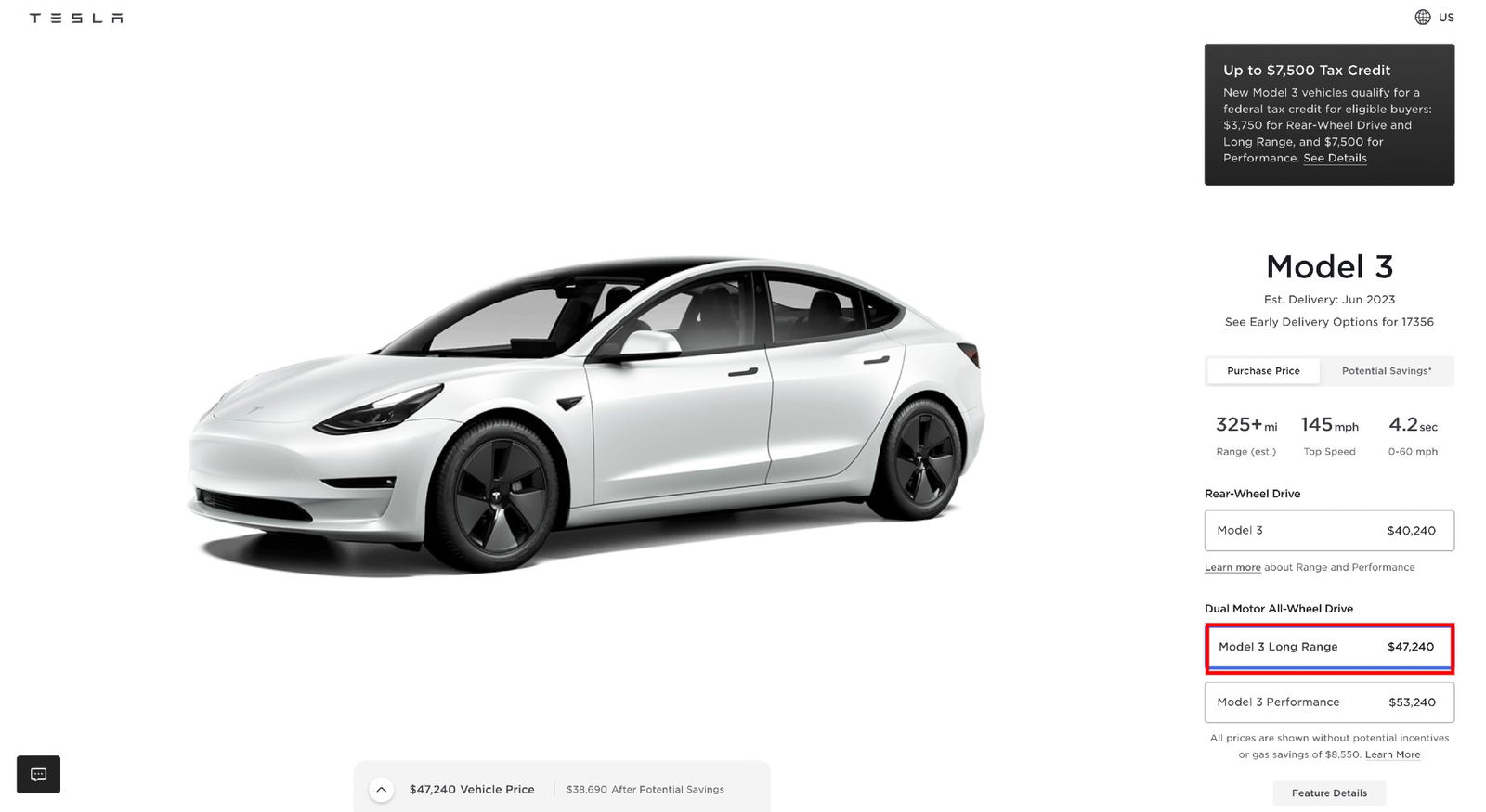 Tesla Model 3 Long Range AWD (Highland)