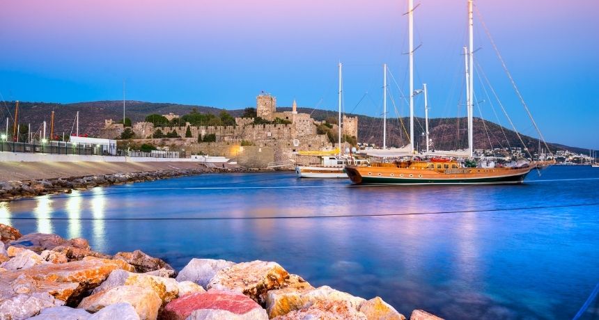 bodrum marina sea boat