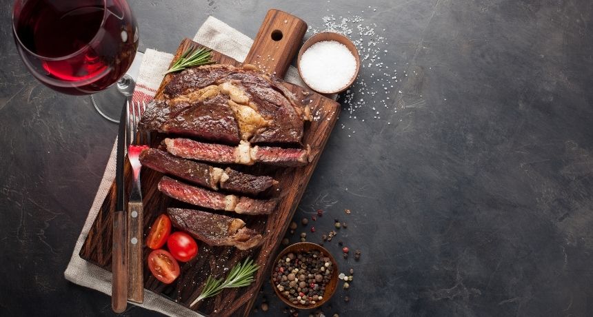 grill meat wine food